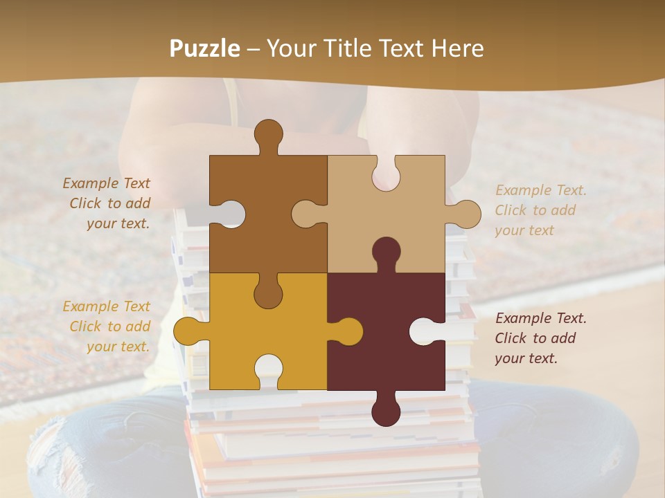 Training Textbooks Stack PowerPoint Template