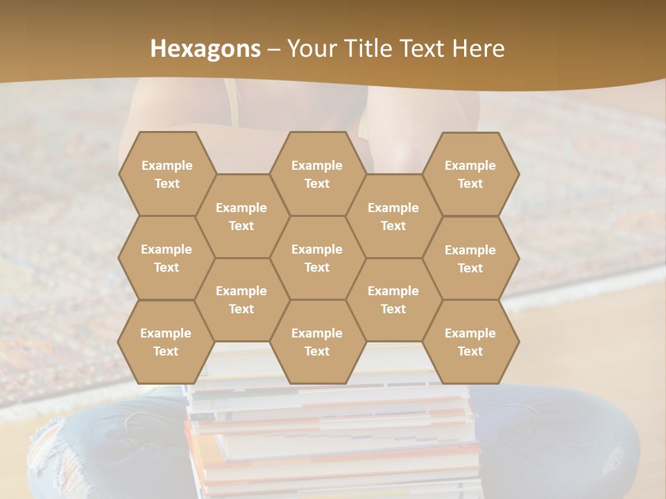 Training Textbooks Stack PowerPoint Template