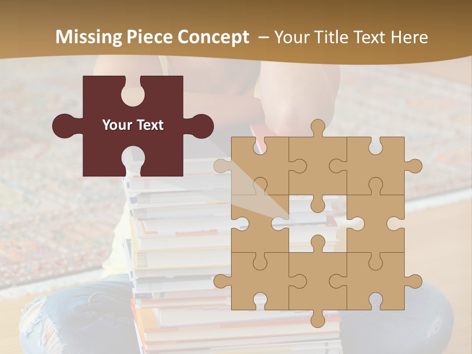 Training Textbooks Stack PowerPoint Template