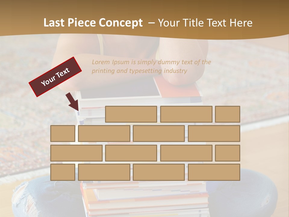 Training Textbooks Stack PowerPoint Template