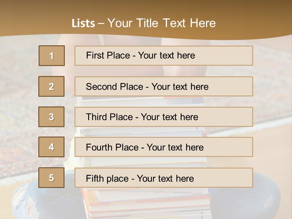 Training Textbooks Stack PowerPoint Template