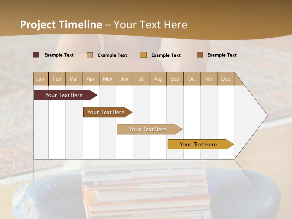 Training Textbooks Stack PowerPoint Template