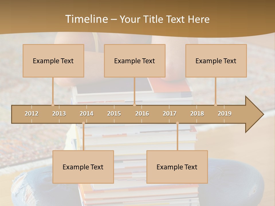 Training Textbooks Stack PowerPoint Template