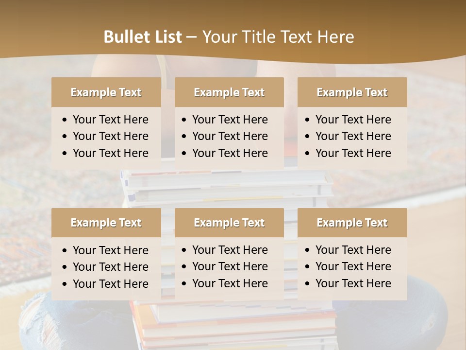 Training Textbooks Stack PowerPoint Template