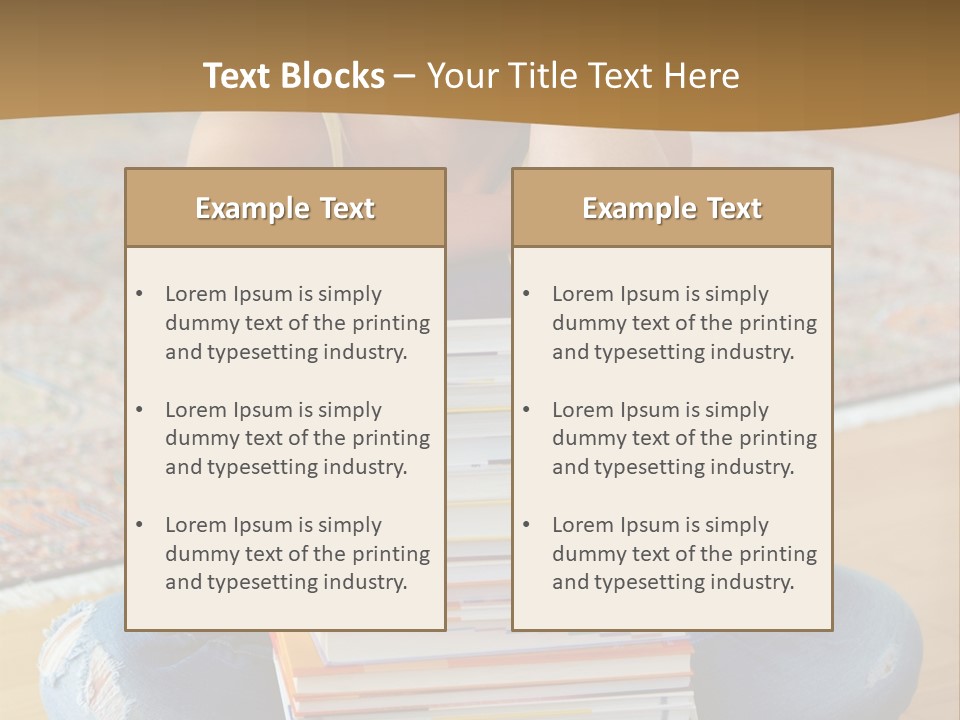 Training Textbooks Stack PowerPoint Template