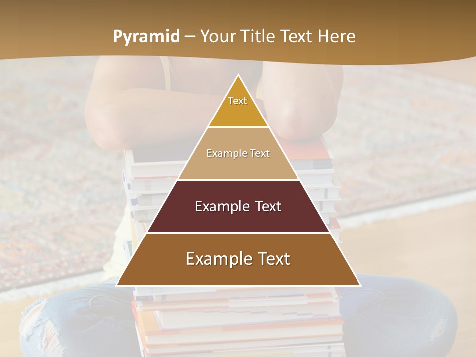Training Textbooks Stack PowerPoint Template