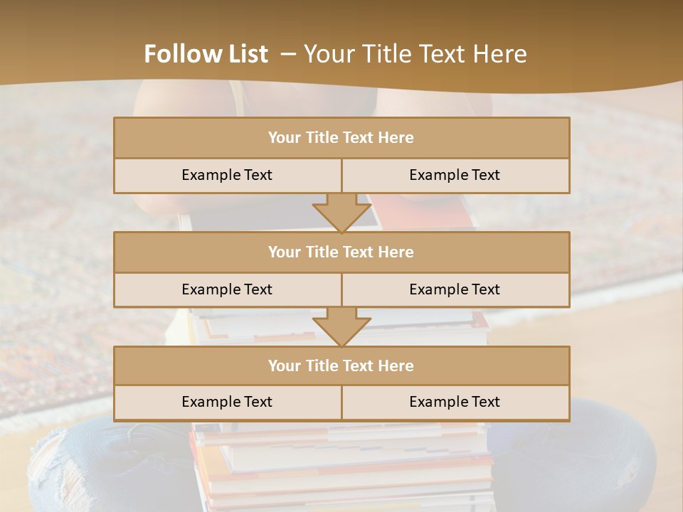 Training Textbooks Stack PowerPoint Template