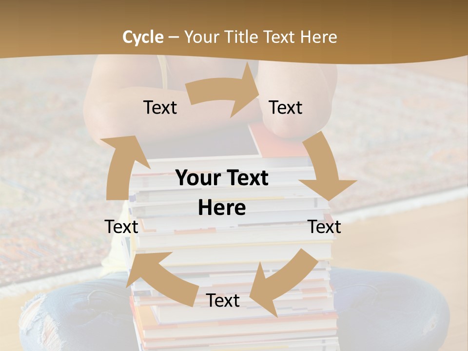 Training Textbooks Stack PowerPoint Template