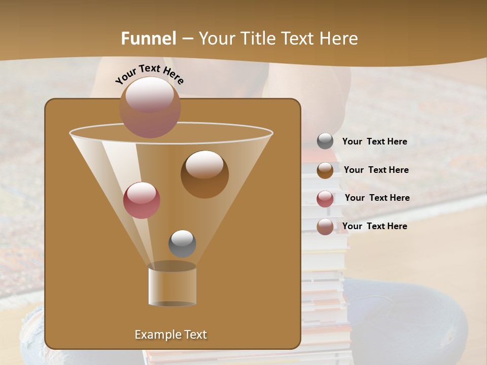 Training Textbooks Stack PowerPoint Template