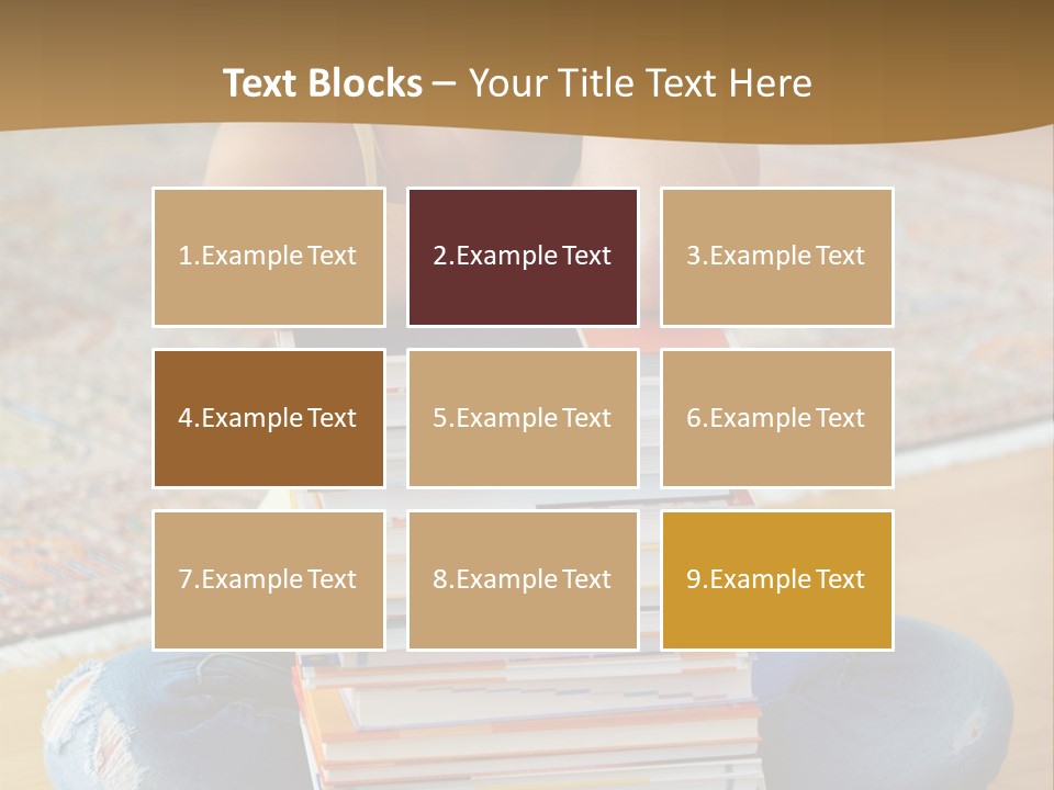 Training Textbooks Stack PowerPoint Template