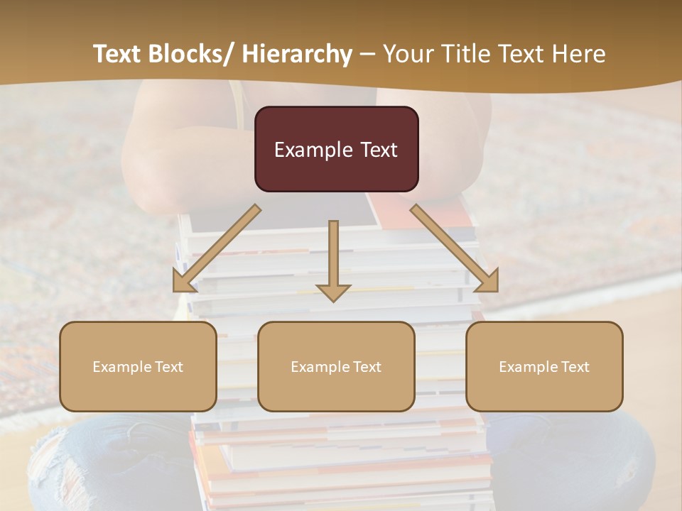 Training Textbooks Stack PowerPoint Template