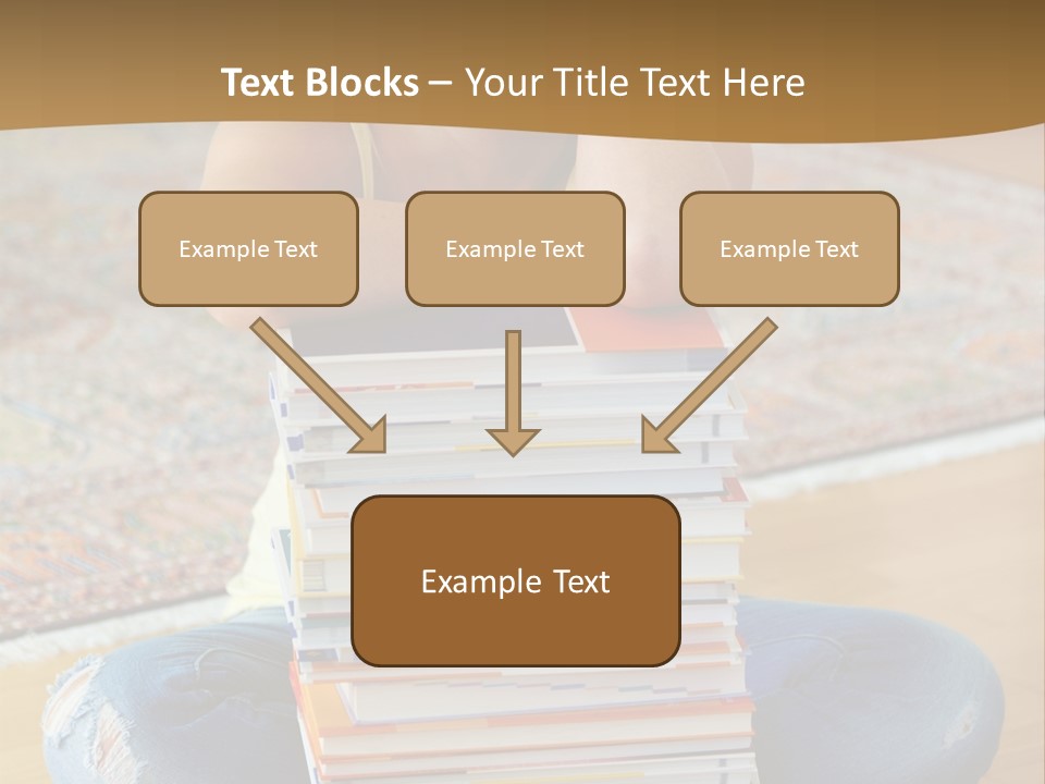 Training Textbooks Stack PowerPoint Template