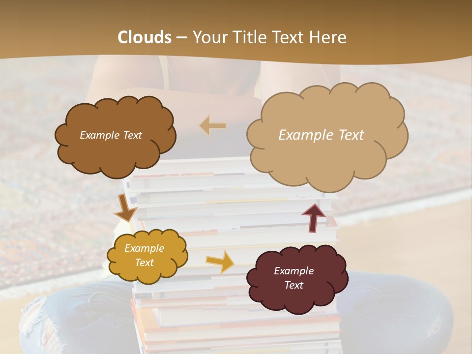 Training Textbooks Stack PowerPoint Template