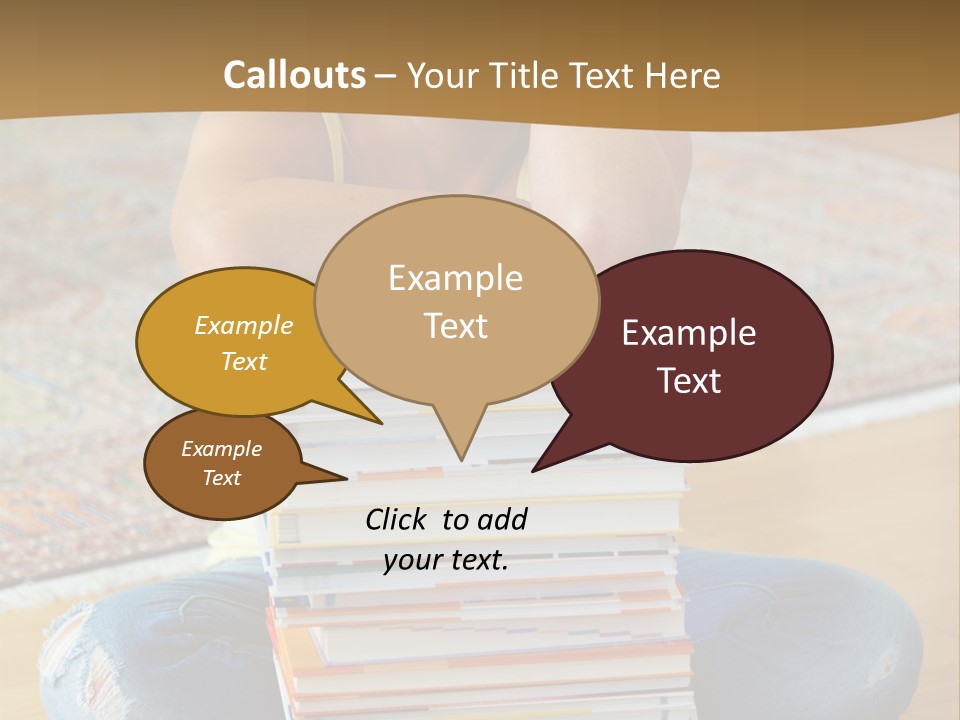 Training Textbooks Stack PowerPoint Template