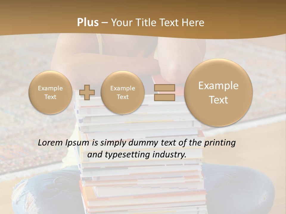 Training Textbooks Stack PowerPoint Template
