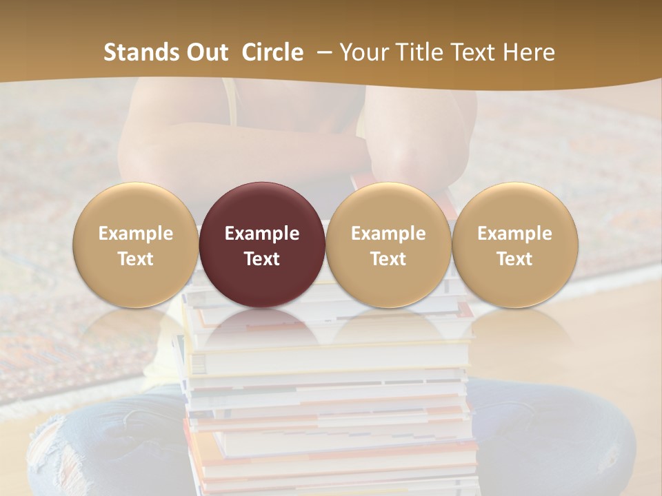 Training Textbooks Stack PowerPoint Template