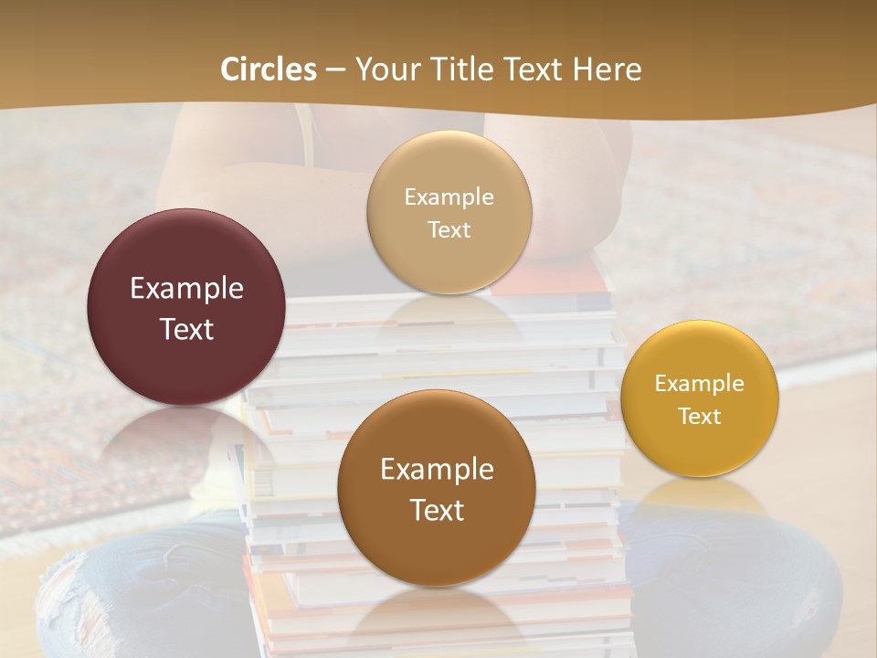 Training Textbooks Stack PowerPoint Template