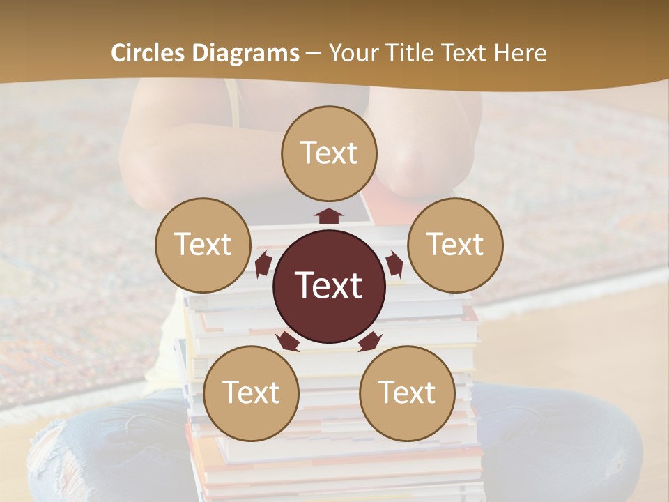 Training Textbooks Stack PowerPoint Template