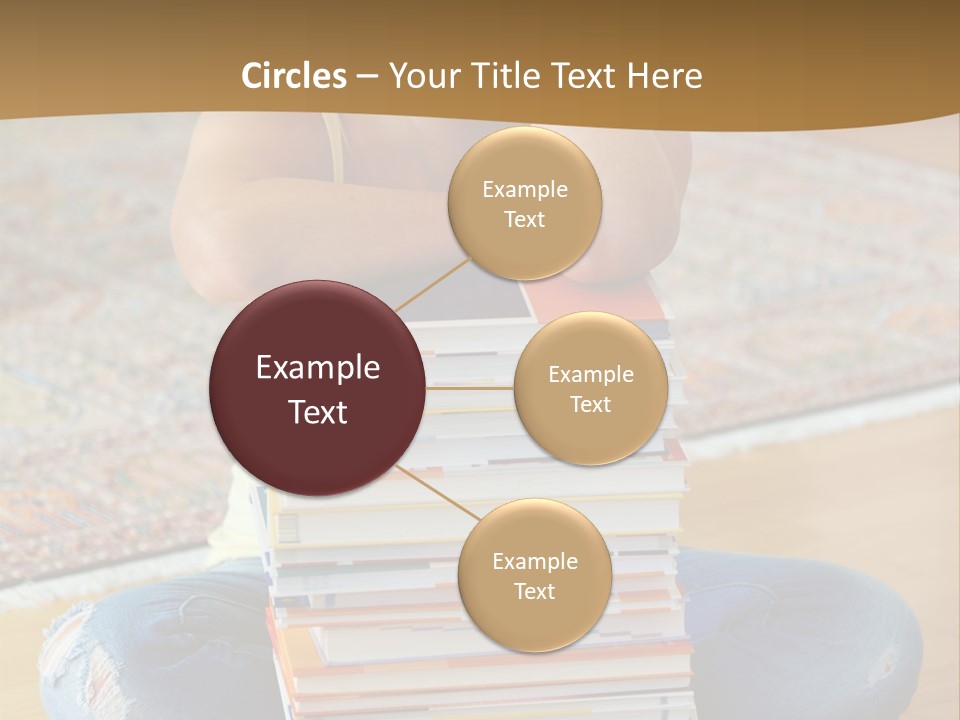 Training Textbooks Stack PowerPoint Template
