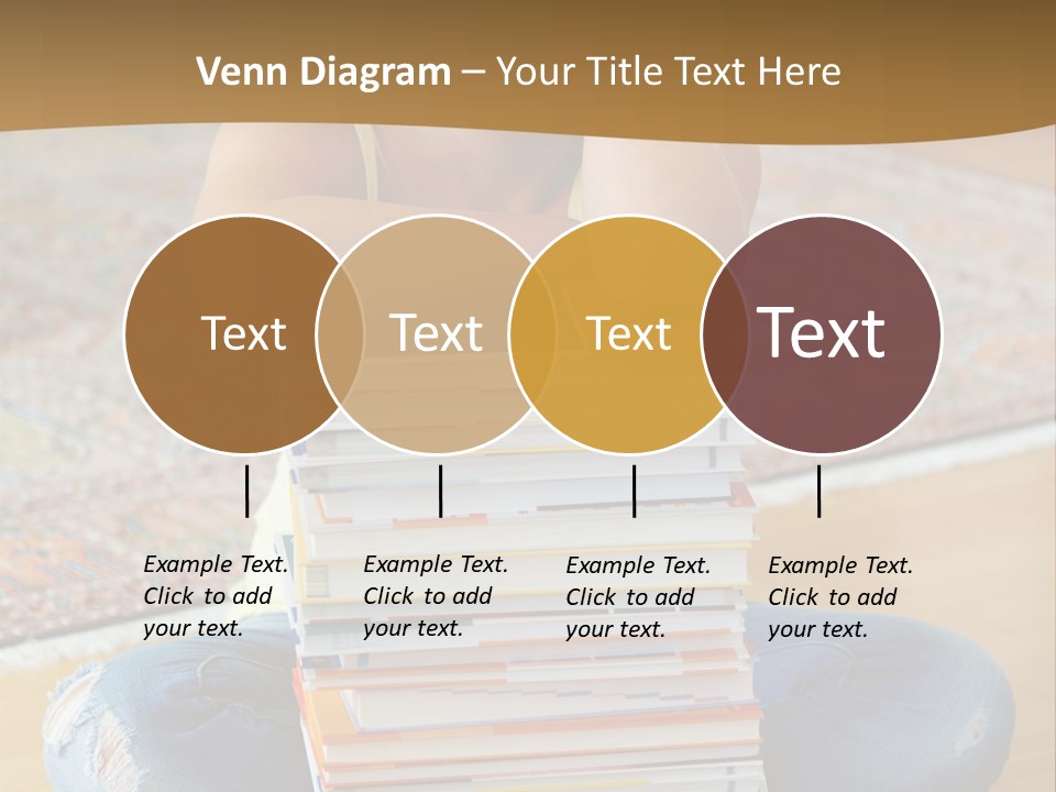 Training Textbooks Stack PowerPoint Template