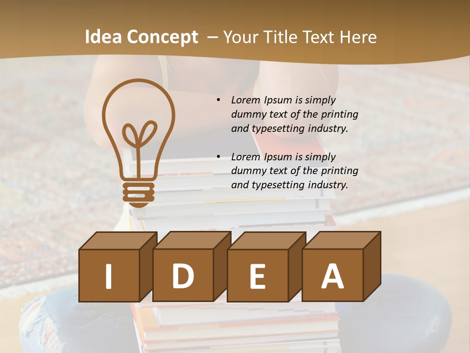 Training Textbooks Stack PowerPoint Template