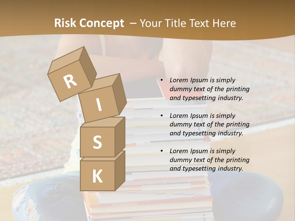 Training Textbooks Stack PowerPoint Template