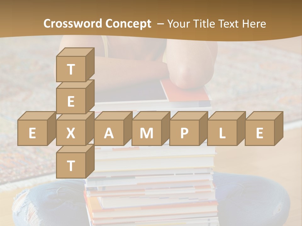 Training Textbooks Stack PowerPoint Template