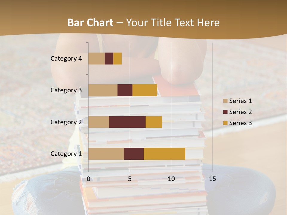 Training Textbooks Stack PowerPoint Template