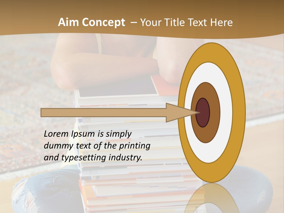 Training Textbooks Stack PowerPoint Template