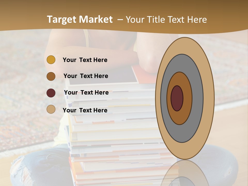 Training Textbooks Stack PowerPoint Template