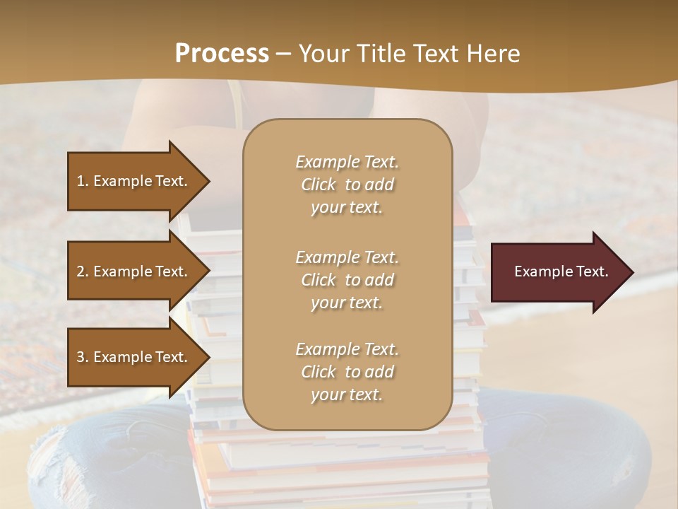 Training Textbooks Stack PowerPoint Template