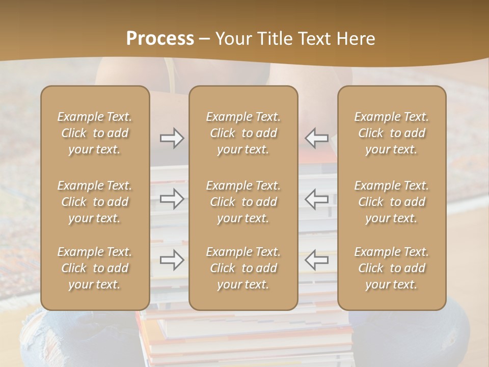 Training Textbooks Stack PowerPoint Template