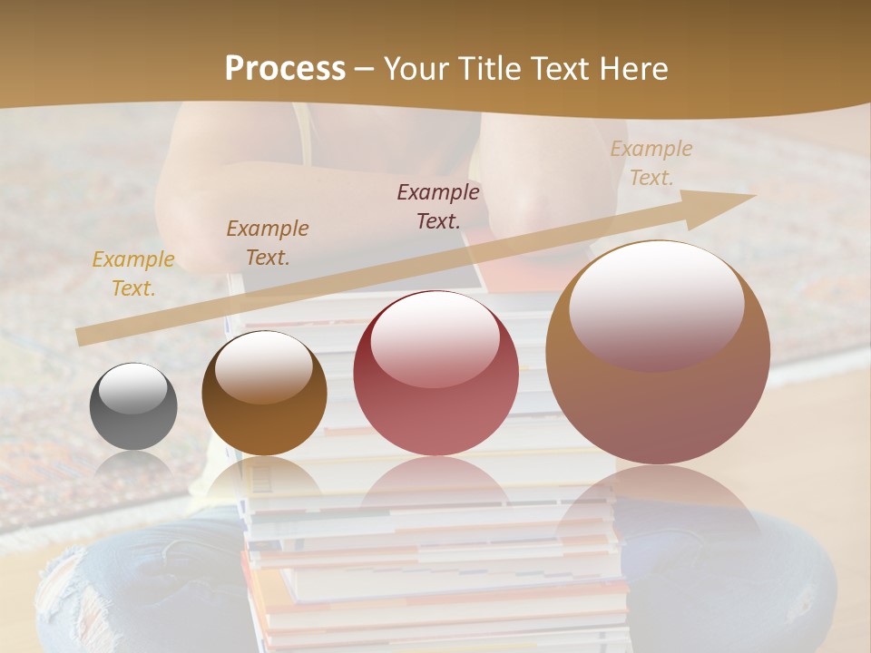 Training Textbooks Stack PowerPoint Template