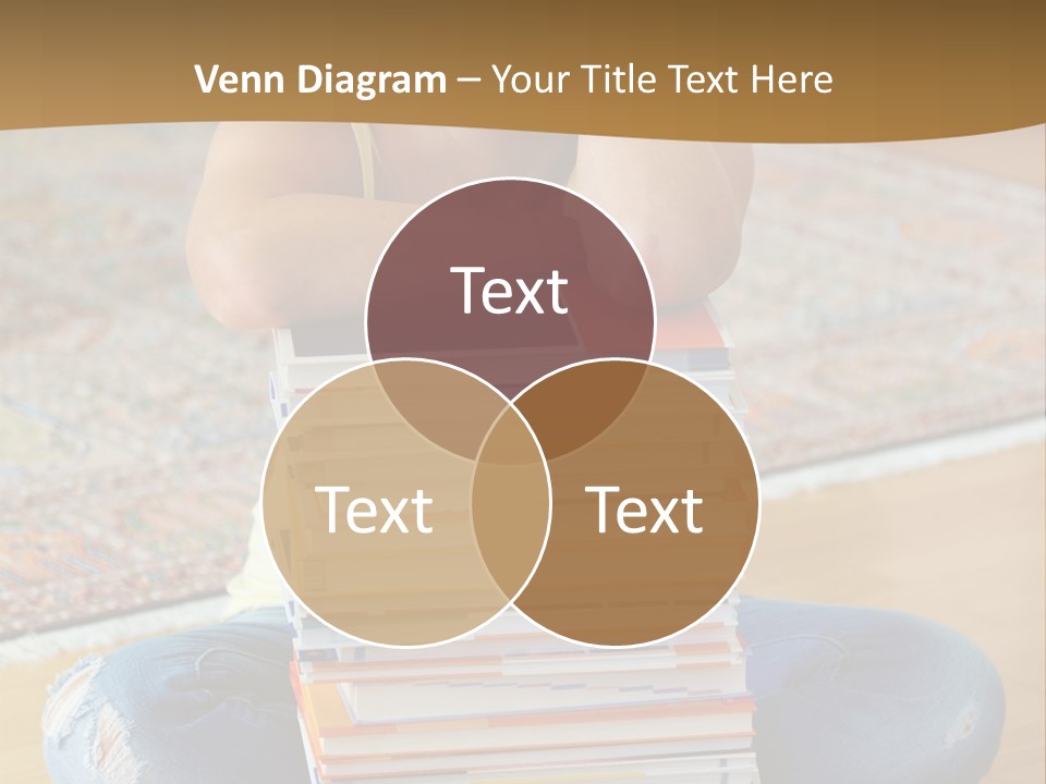 Training Textbooks Stack PowerPoint Template