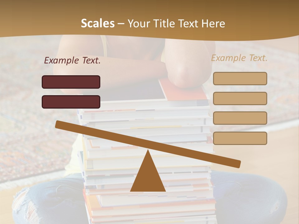 Training Textbooks Stack PowerPoint Template