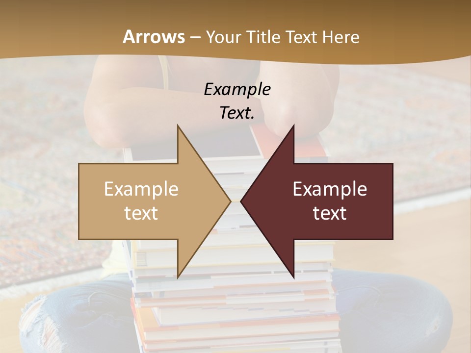 Training Textbooks Stack PowerPoint Template