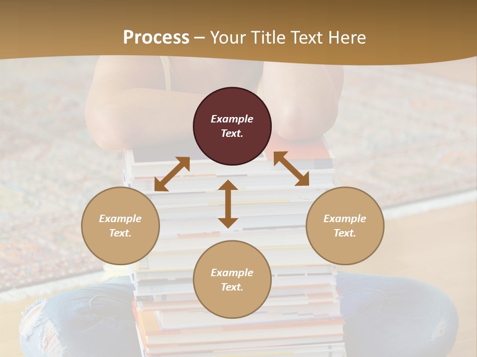 Training Textbooks Stack PowerPoint Template