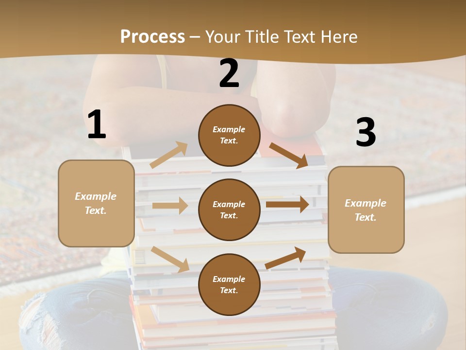 Training Textbooks Stack PowerPoint Template