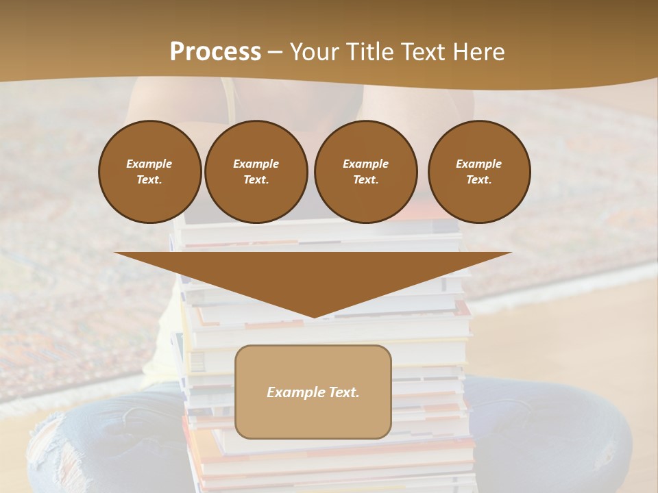 Training Textbooks Stack PowerPoint Template