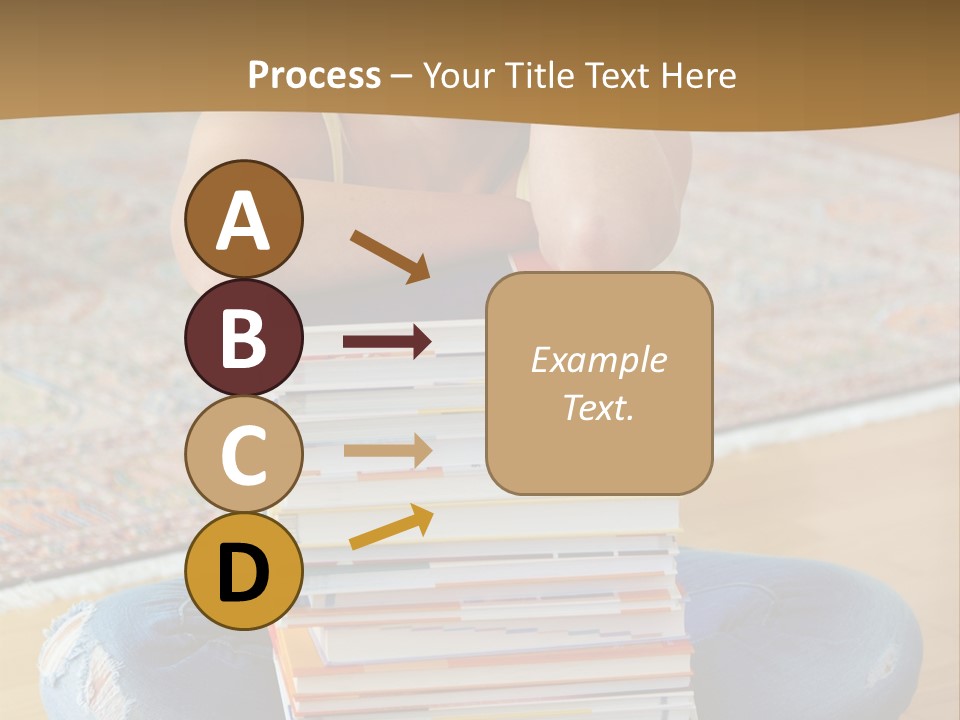 Training Textbooks Stack PowerPoint Template