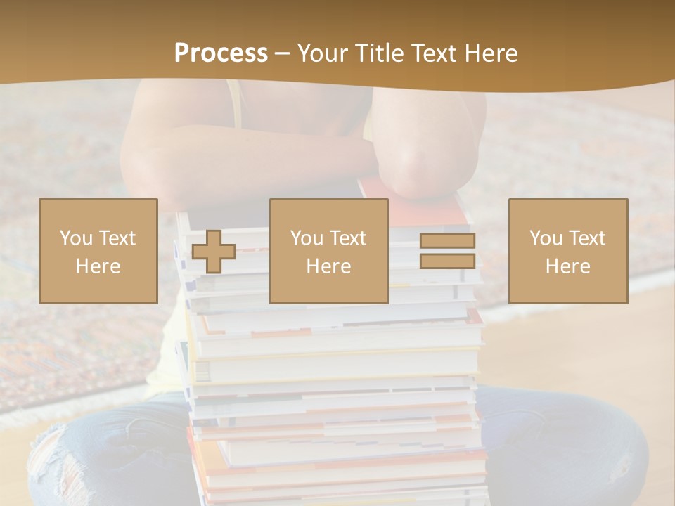 Training Textbooks Stack PowerPoint Template