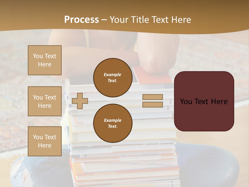 Training Textbooks Stack PowerPoint Template