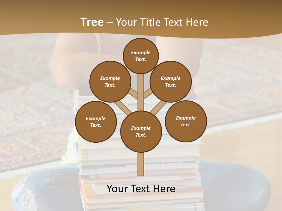 Training Textbooks Stack PowerPoint Template