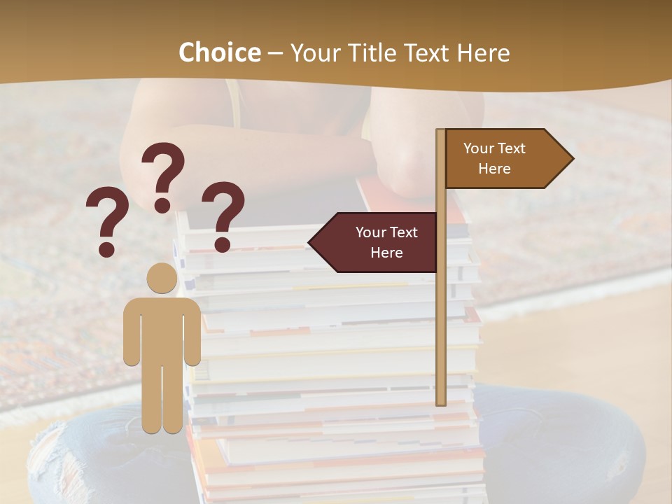 Training Textbooks Stack PowerPoint Template
