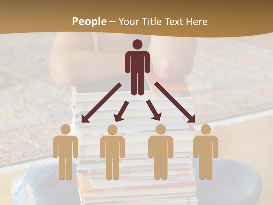 Training Textbooks Stack PowerPoint Template