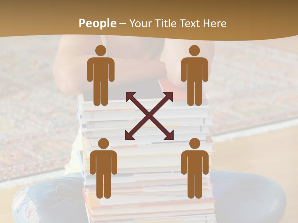 Training Textbooks Stack PowerPoint Template