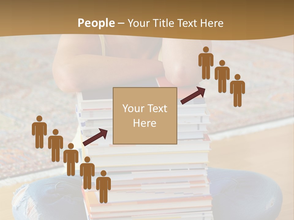 Training Textbooks Stack PowerPoint Template