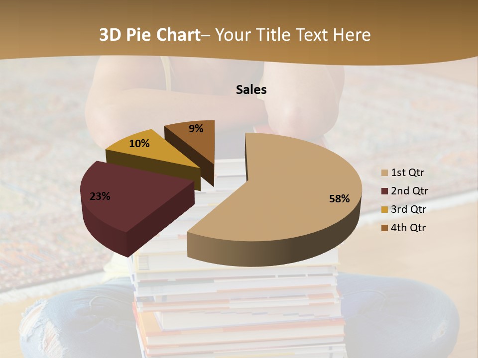 Training Textbooks Stack PowerPoint Template