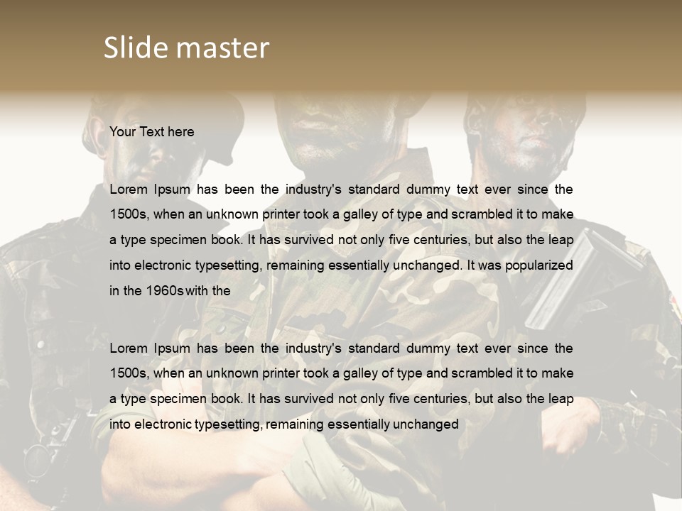 Combat Gun Power PowerPoint Template