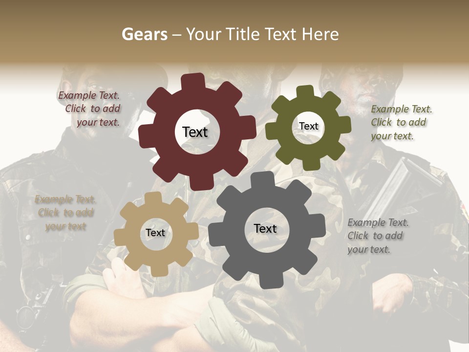 Combat Gun Power PowerPoint Template